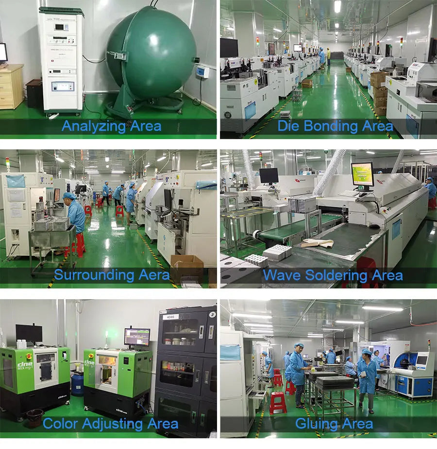 Addressable COB LED Strip Light, Die bonding, surrounding space, and wave soldering require precise adjustments for color, glue, and solder.