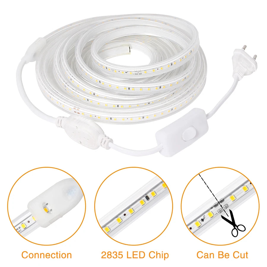 LED Strip Light, Cuttable 2835 LED chip for easy customization.