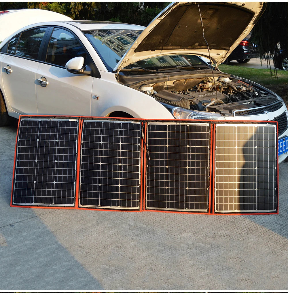 Dokio Flexible Foldable Solar Panel, Corrosion-resistant, high-temperature, stain-resistant, and light-transmitting surface materials.