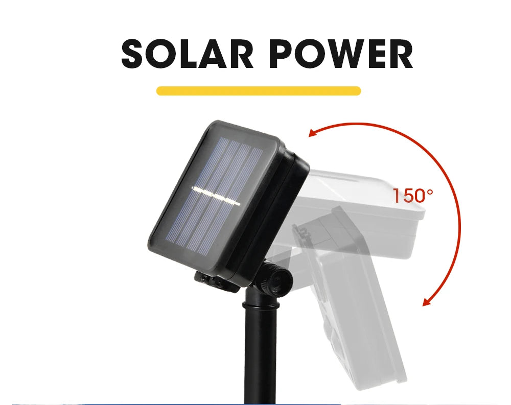 8 Modes Solar Light, Flip the solar panel's side down to activate charging.