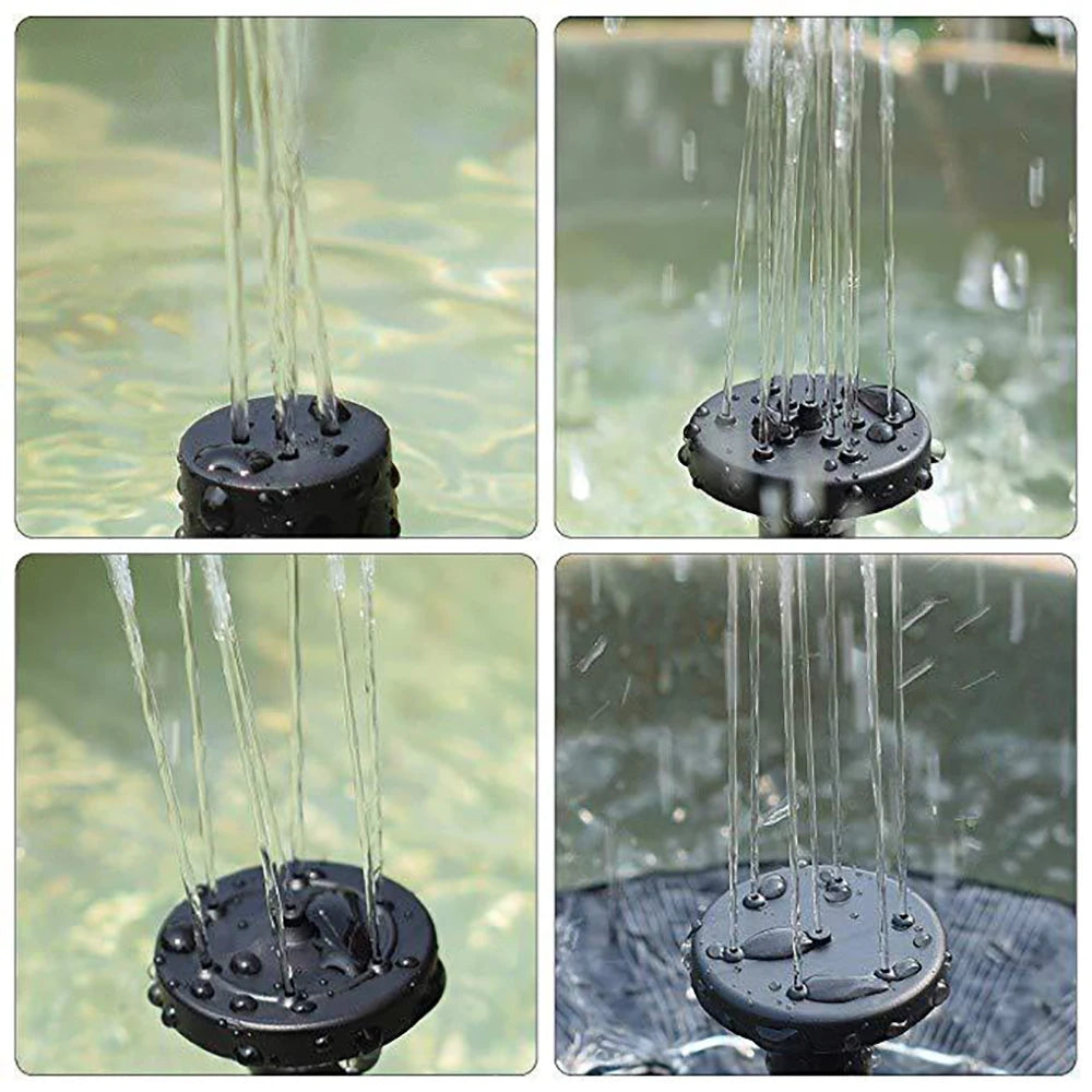 Mini Solar Water Fountain, Automatic pump starts and stops based on sunlight intensity.