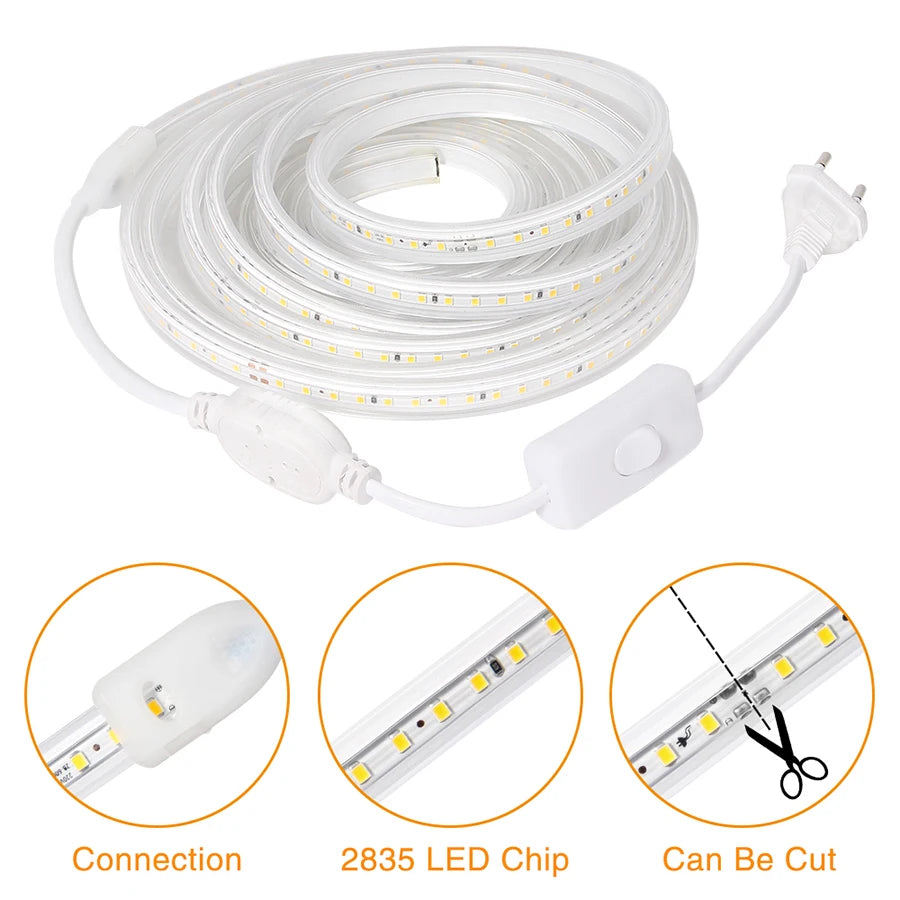 220V Waterproof LED Strip Light High