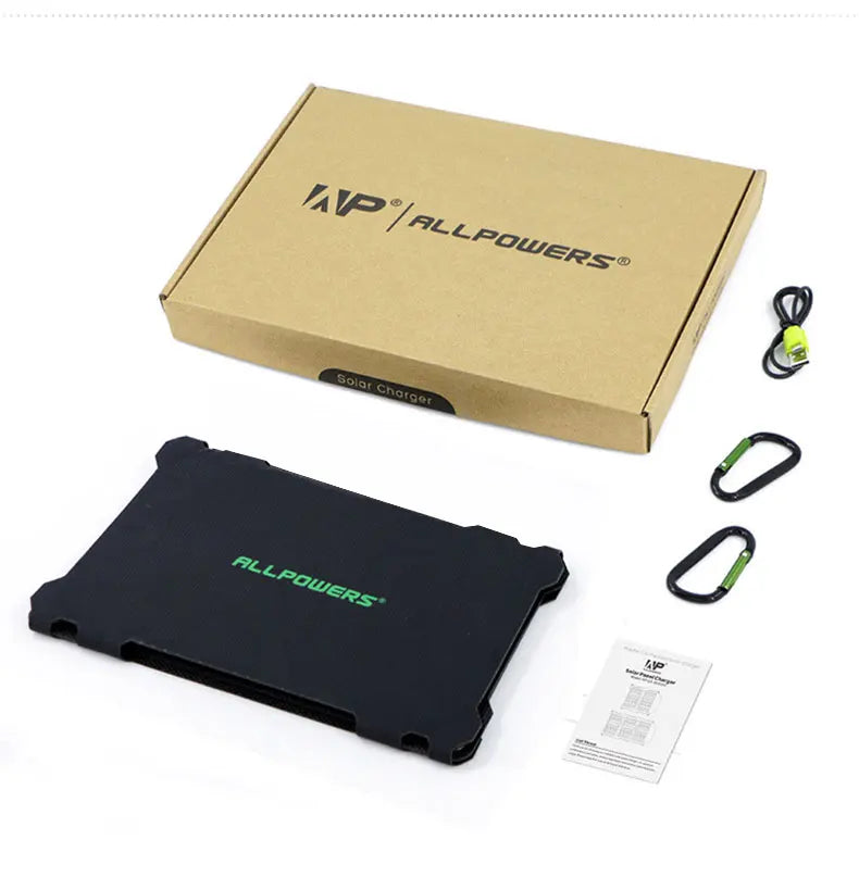 ALLPOWERS Solar Panel, Portable solar charger powers mobile phones and devices on-the-go.