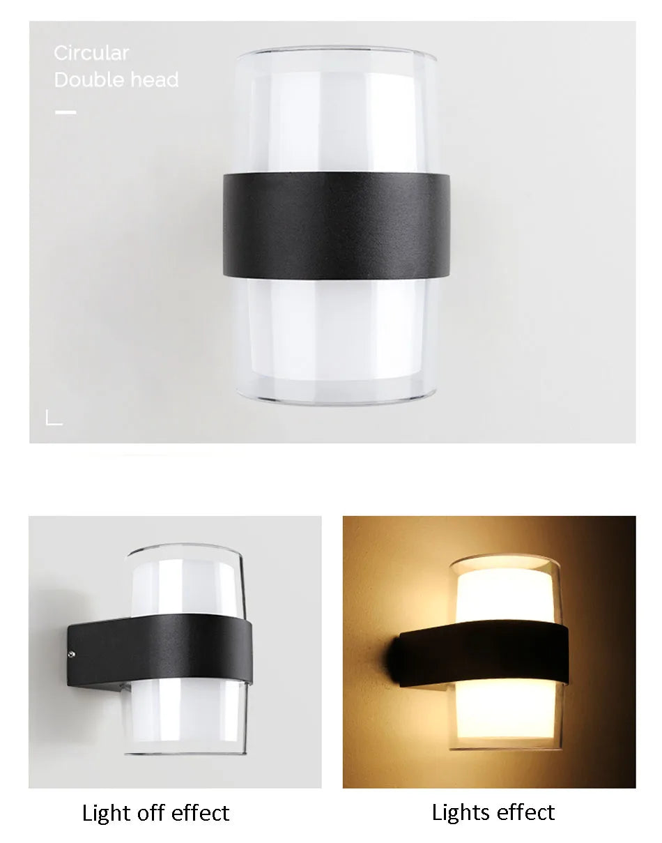 Led Wall Light, Dual heads with LED lights create a stunning visual effect.