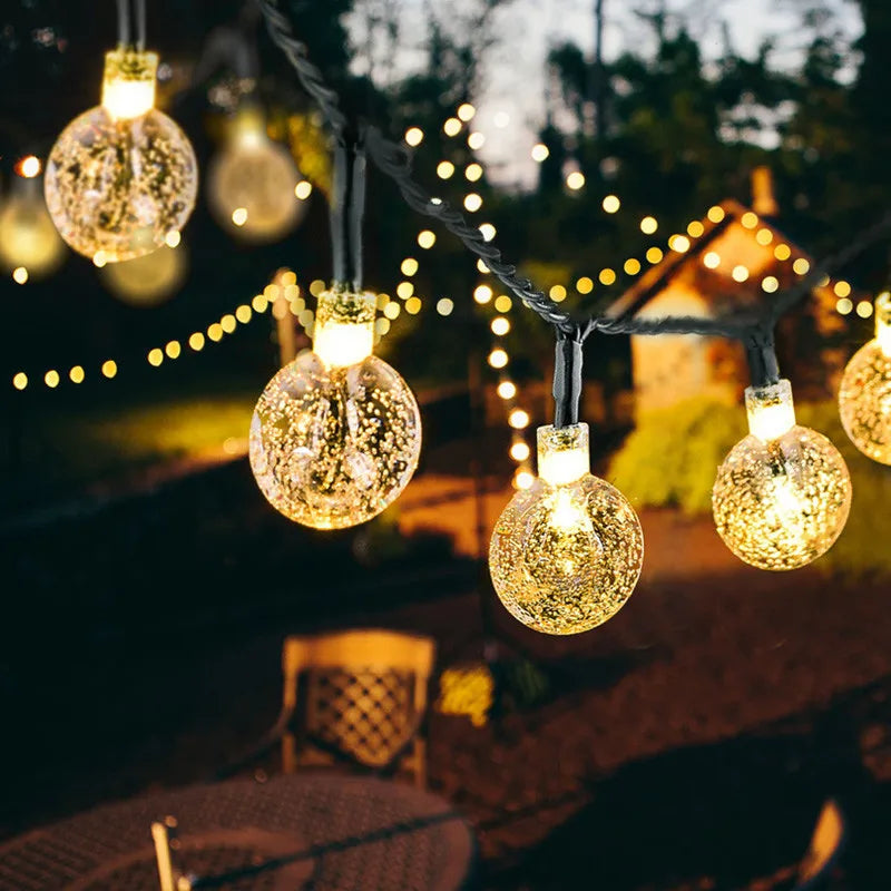 String Light, Sustainable energy-saving LED lights powered by solar power for eco-friendly living.