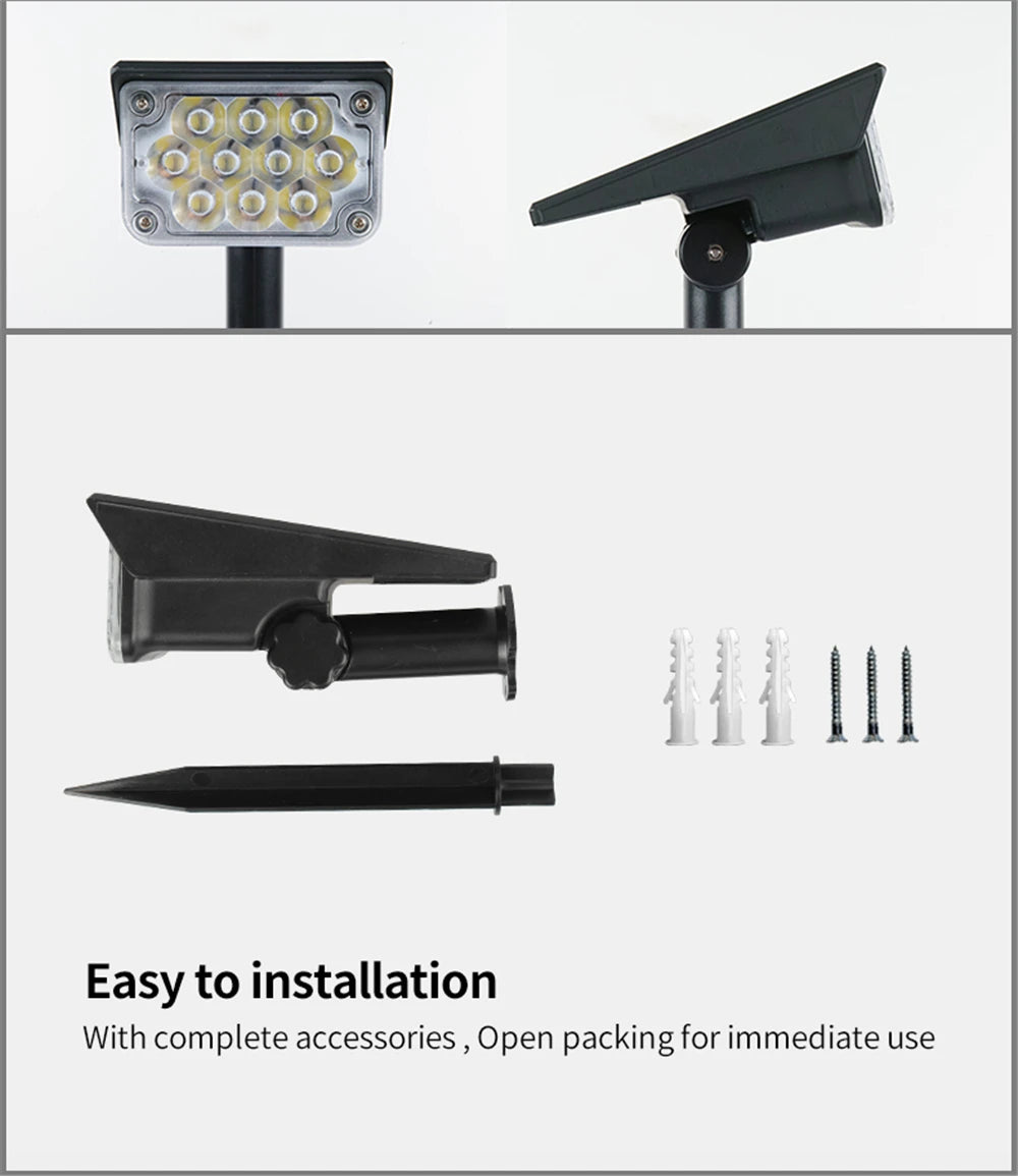 T-SUN 1pc/2pc/4pcs Adjustable Solar Spotlight, Easy to install with all necessary parts included, ready to use right out of the box.