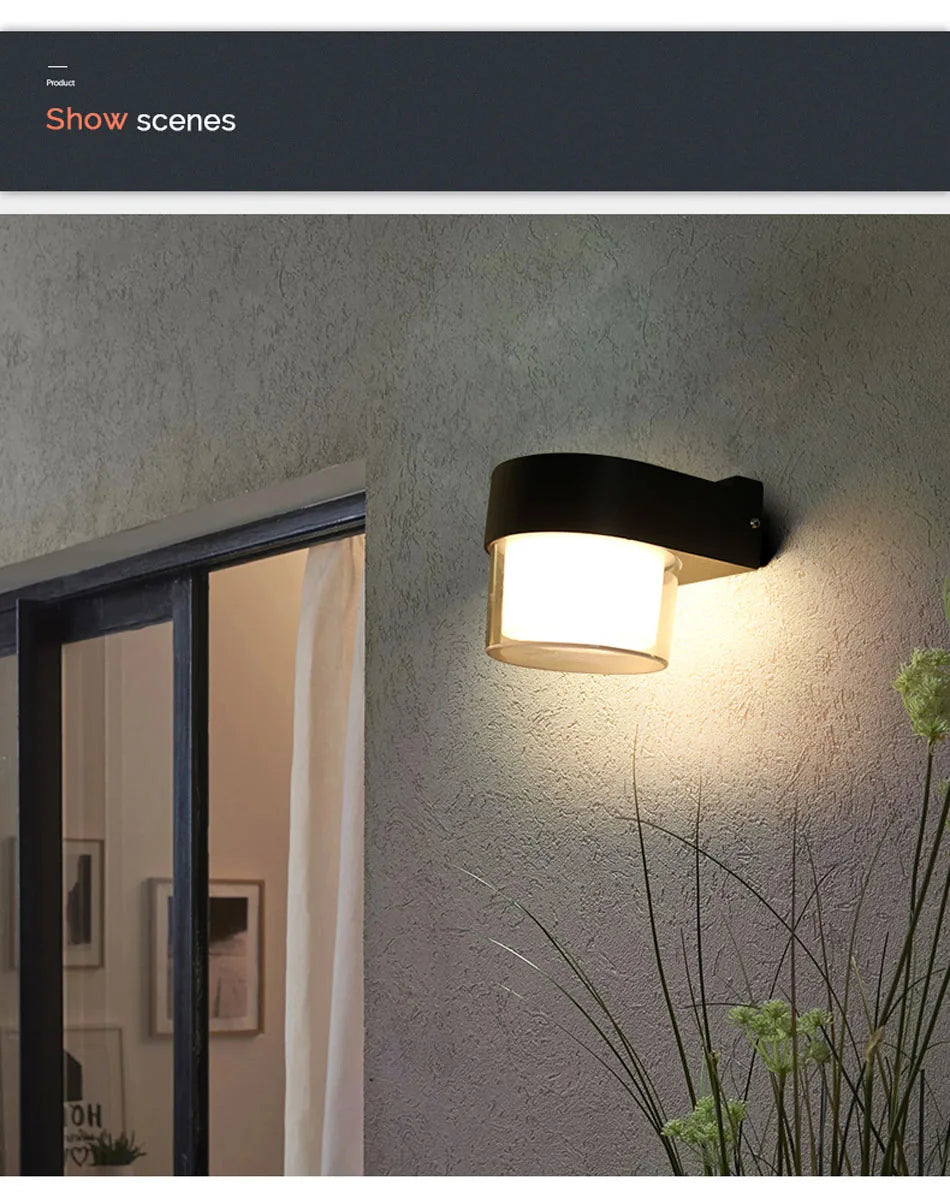 Led Wall Light, Automatically turns on light when detecting motion in low-light environments.