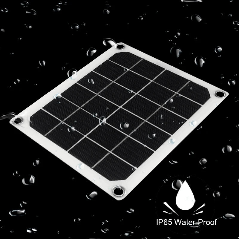50W Solar Panel, Multi-device charger with alligator clips and various cables for diverse applications.