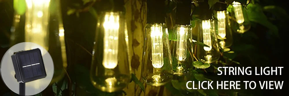 Solar Light, String light. Click here for details.