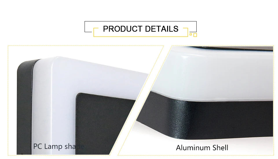 Led Porch Light, Product details: features an aluminum shell, designed for PC lamps.