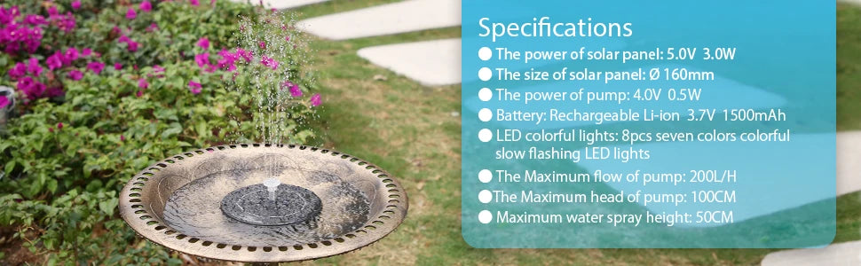 1.5W Solar Fountain, IOOCM