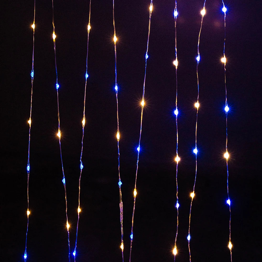 120M 1200LEDs Silver Wire Fairy string Light, Waterproof plug-in fairy lights with 1200 LEDs for outdoor decorating.