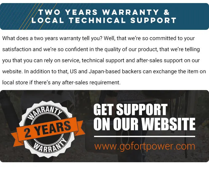 FF Flashfish UA550, Warranty support and technical assistance available for US and Japan-based customers.