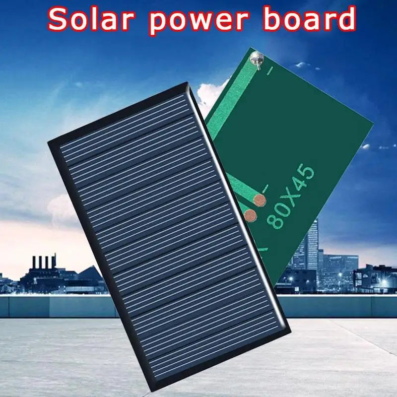 80x45mm 5V 75mA Solar Panel, Small solar panel for DIY projects, perfect for garden lights and other small power applications.