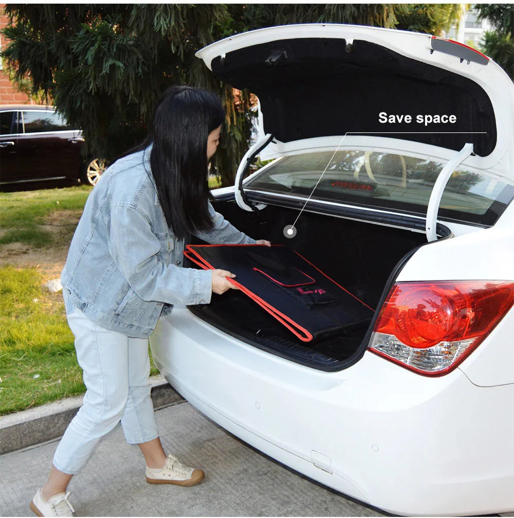 Dokio Flexible Foldable Solar Panel, Portable solar panel kit for travel, phone charging, and boat use, with flexible and foldable design.