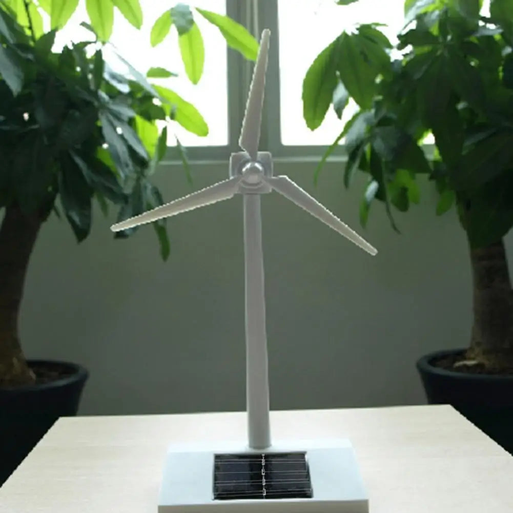 Solar Powered Windmill Toy, Hand-cranked solar windmill kit for teaching, entertainment, and crafts display.