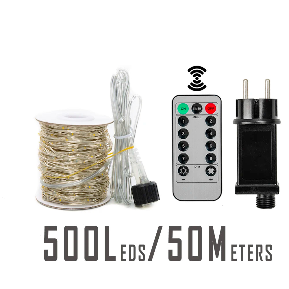 120M 1200LEDs Silver Wire Fairy string Light,