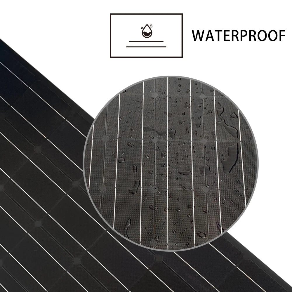 400W 300W 200W 100W Etfe Flexible Solar Panel, Sleek and compact solar charger for large boat, yacht, or car batteries with a flexible design.