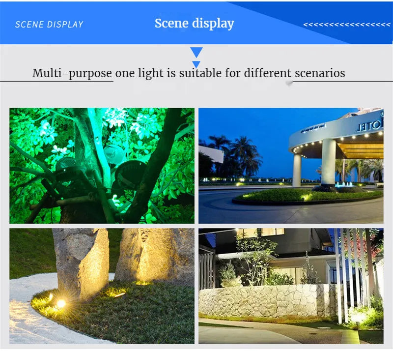 LED Lamp: Versatile outdoor lighting for courtyards, gardens, and landscapes.