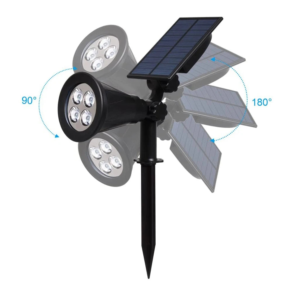 T-SUN 1/2/4 Packs Green Led Solar Light, Solar-powered light with easy installation options and rugged durability.