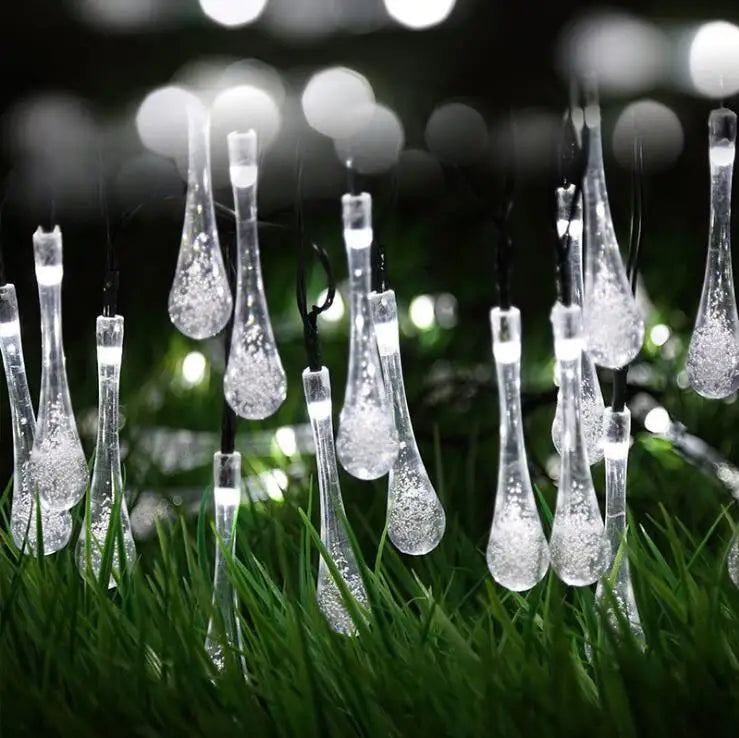 18 Styles Solar Garlands light, Solar-powered fairy lights with peach flowers for outdoor decorating and festive occasions.