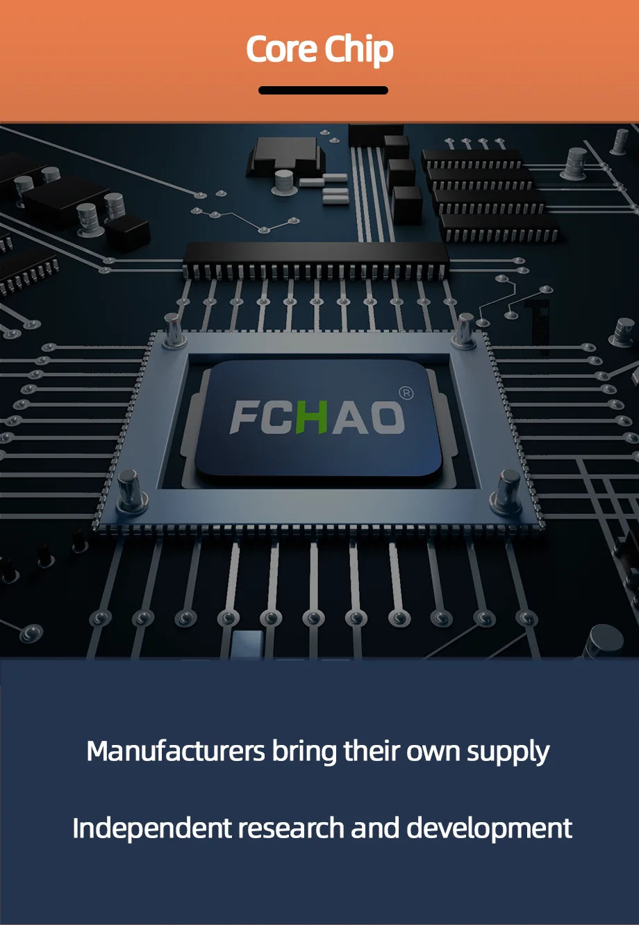 FCHAO 5000W Car Power Inverter, High-quality performance guaranteed through independent design and development of FCHAO's core chip.