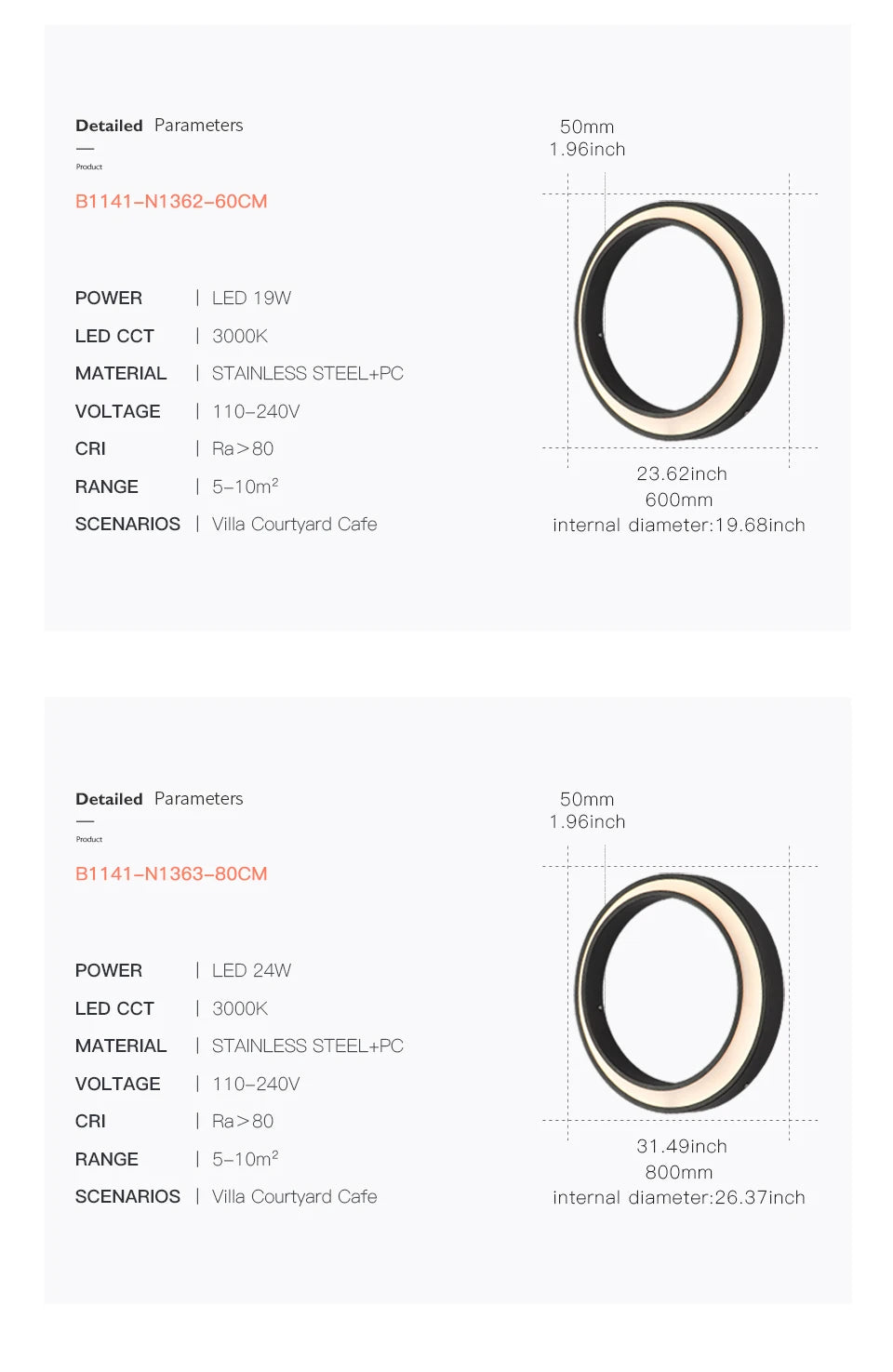 VZVI Outdoor Wall Light, **Key Features**