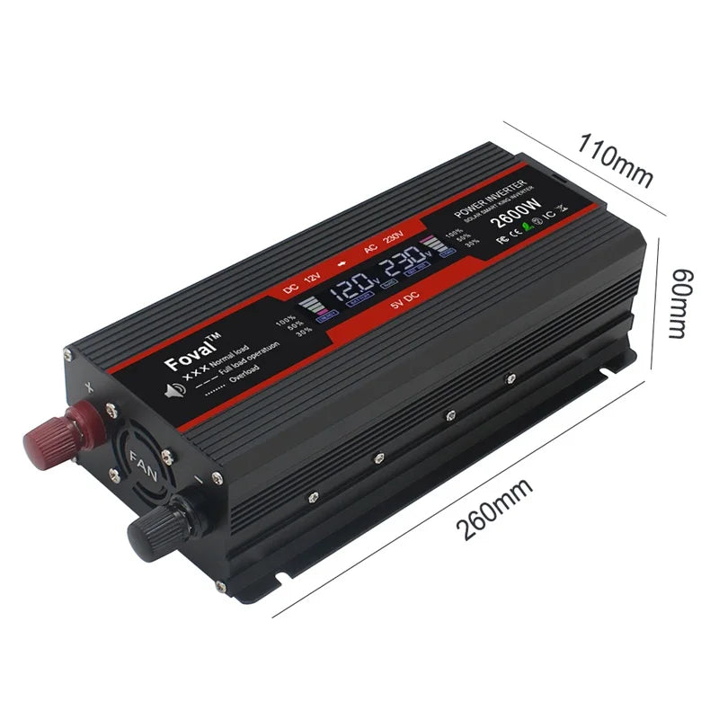 1500W/2000W/2600W LCD display inverter,