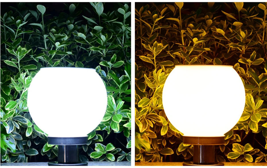 Sleek LED post lamp with stainless steel construction and waterproof design for outdoor use.