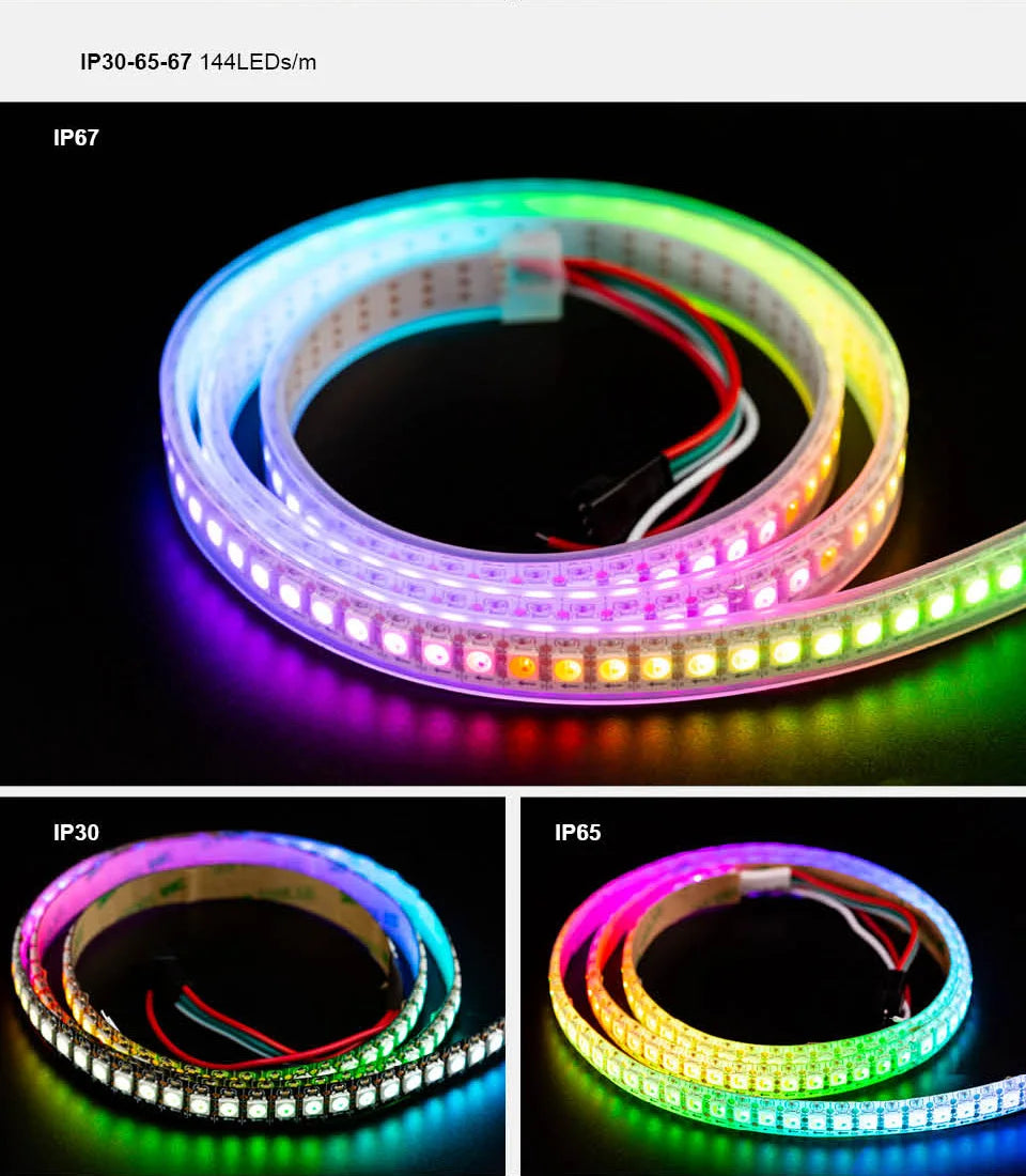 SK6812 RGBW Led Strip Light, Easy to install decorative lighting for various applications: home, hotels, clubs, shopping malls and more.