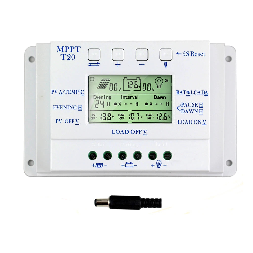 PowMr MPPT T20 Solar Charge Controller, Intelligent MPPT charge controller with efficient and energy-saving features for maximum charging efficiency.