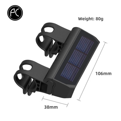 PCycling BLT258 Solar Bicycle Light - Solar Energy Charging IPX6 Waterproof Intelligent Switch MTB Road Bike Headlight Cycling Accessories