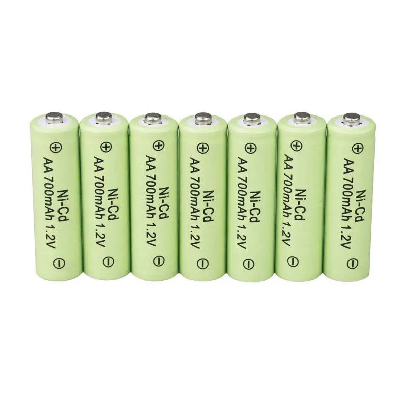 Batteries for solar-powered garden lights and LED devices: Ni-Cd, 1.2V, 700mAh.