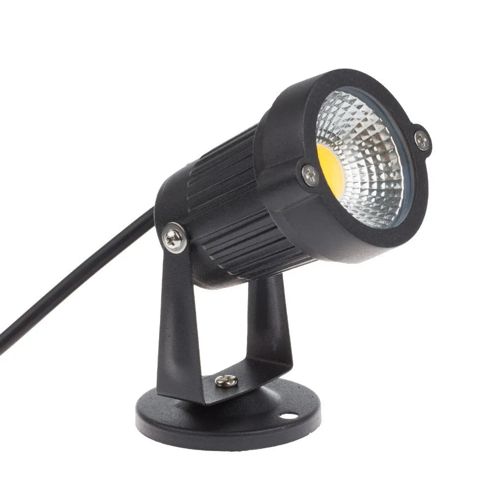 COB Outdoor Garden Light, Waterproof LED garden light with adjustable brightness and voltage options, perfect for outdoor landscape illumination.