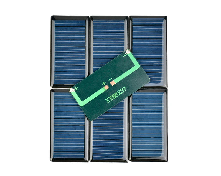 SUNYIMA 10PC 5.5V 50mA Solar Panel, Flexible solar panels can bend up to 30 degrees, offering flexibility and adaptability.