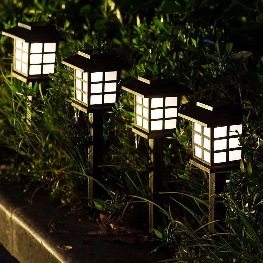 2/4/6/8pcs Led Solar Pathway Light, Self-sustaining: Harnesses sunlight for energy, eliminating the need for electricity.