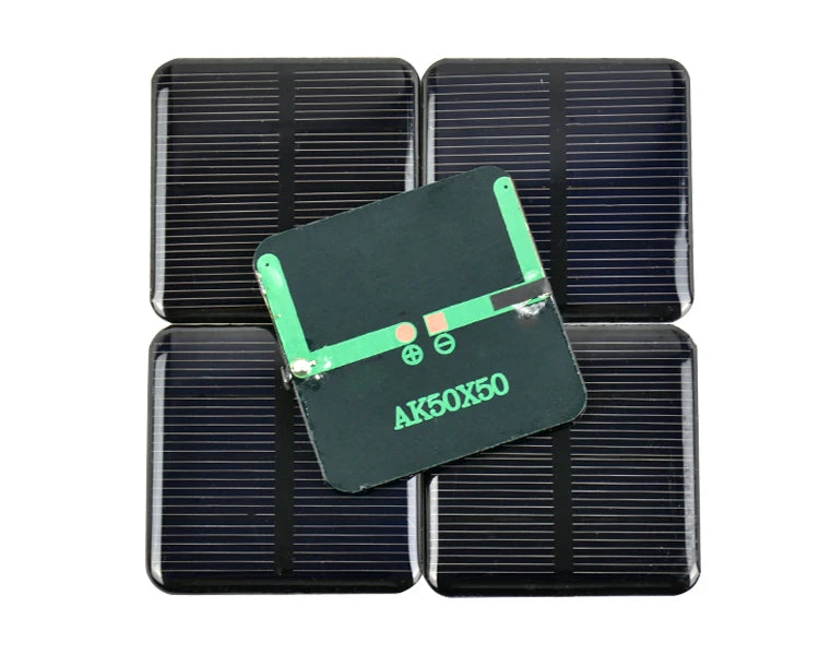 SUNYIMA 10PCS 2V 5V 6V 50*50 80*80 Solar Panel, Remove film from solar panels before use; multiple panels in parallel/series boost power.