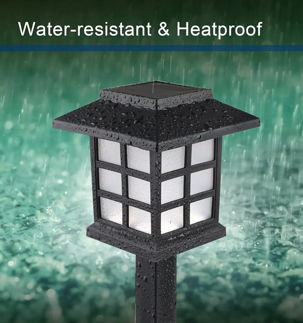 2/4/6/8pcs Led Solar Pathway Light, Light tubes feature inverted spike designs for enhanced durability and waterproofing.