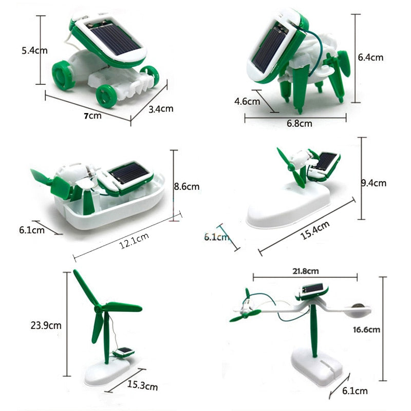 Nouveaux jouets bricolage 6 en 1 Kit robotique à énergie solaire - voiture électrique éducative garçons jouet cadeau pour les enfants