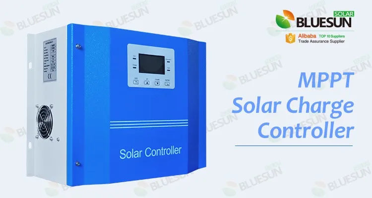 Bluesun 25KW Solar Charge Controller, Bluesun's 25KW solar charge controller uses MPPT tech for off-grid systems, suitable for batteries up to 100Ah.