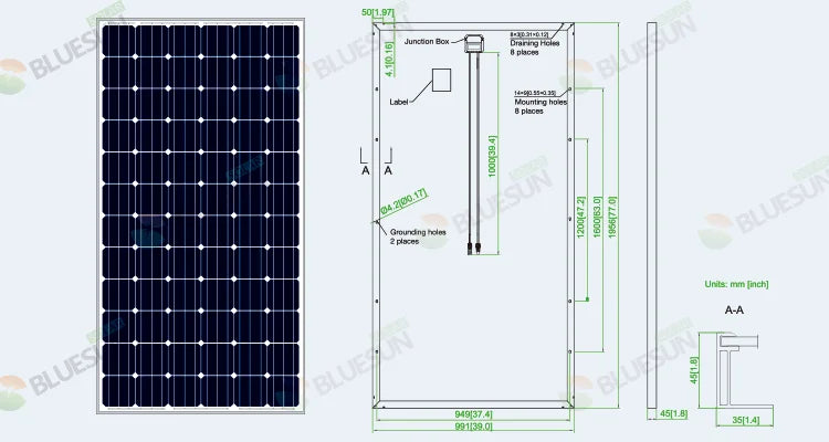 300W Solar Panel, Junthon's 8-inch monocrystalline solar panel kit produces 300W power with 15 connectors and 54V voltage.