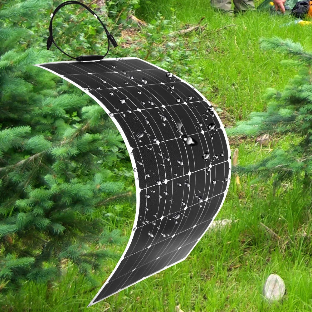 DOKIO 18V 100W Flexible Solar Panel, Customized solar panel with specifications: 1.05kg, 97.5x56.5cm, 100W max.