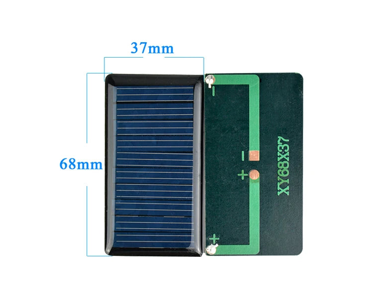 SUNYIMA 10PC 5.5V 50mA Solar Panel, Small solar panel for charging phone or battery, perfect for DIY projects and outdoor use.