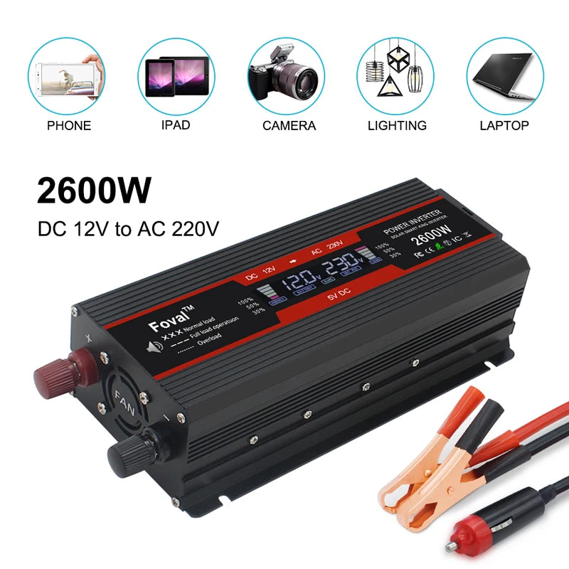 1500W/2000W/2600W LCD display inverter,