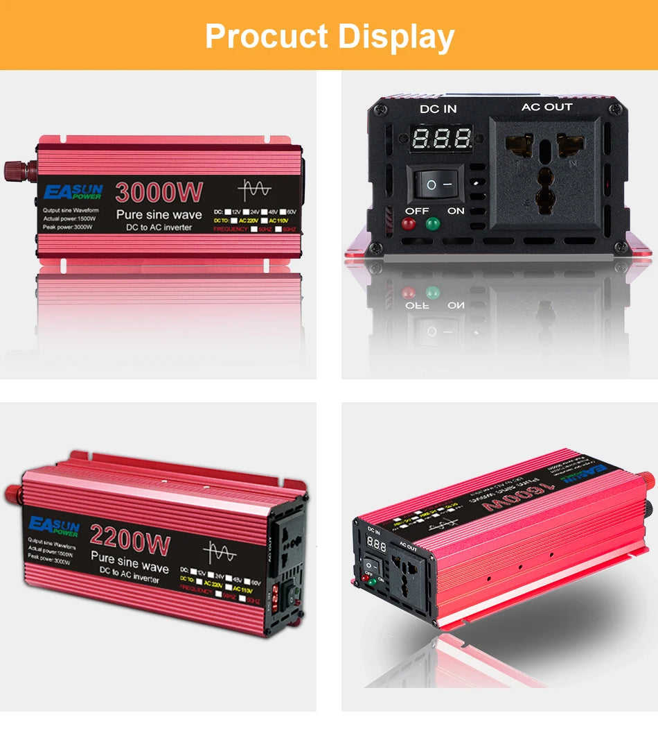 Inverter, Use electrical equipment like TVs and appliances with inductive loads like fridges and cookers.