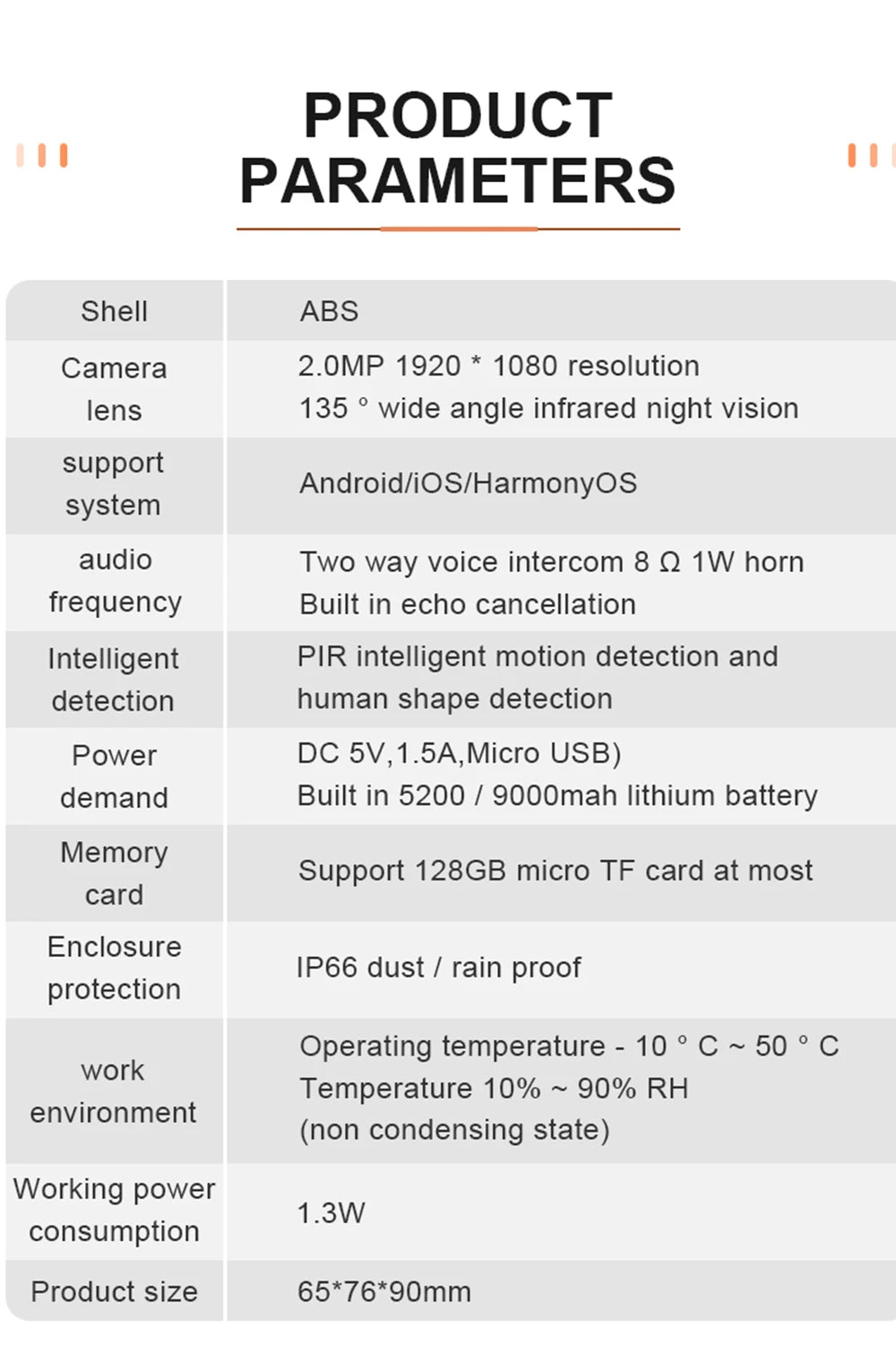 REHENTINT  OG06T Solar Camera, Solar-powered wireless camera with rechargeable battery, WiFi connectivity, and infrared night vision.