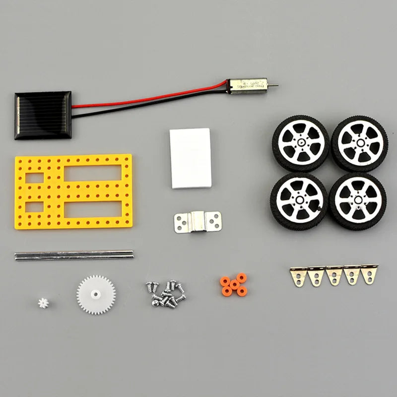DIY Mini Solar Powered Toy, Handmade DIY solar power car for kids to learn and assemble.