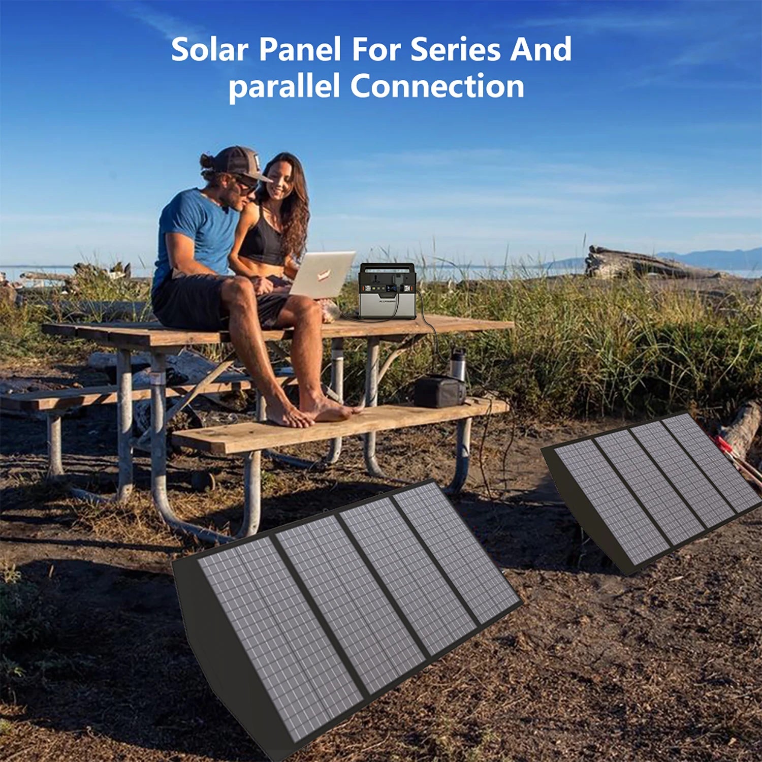 ALLPOWERS 18V Foldable Solar Panel, Connect in series or parallel for efficient power supply