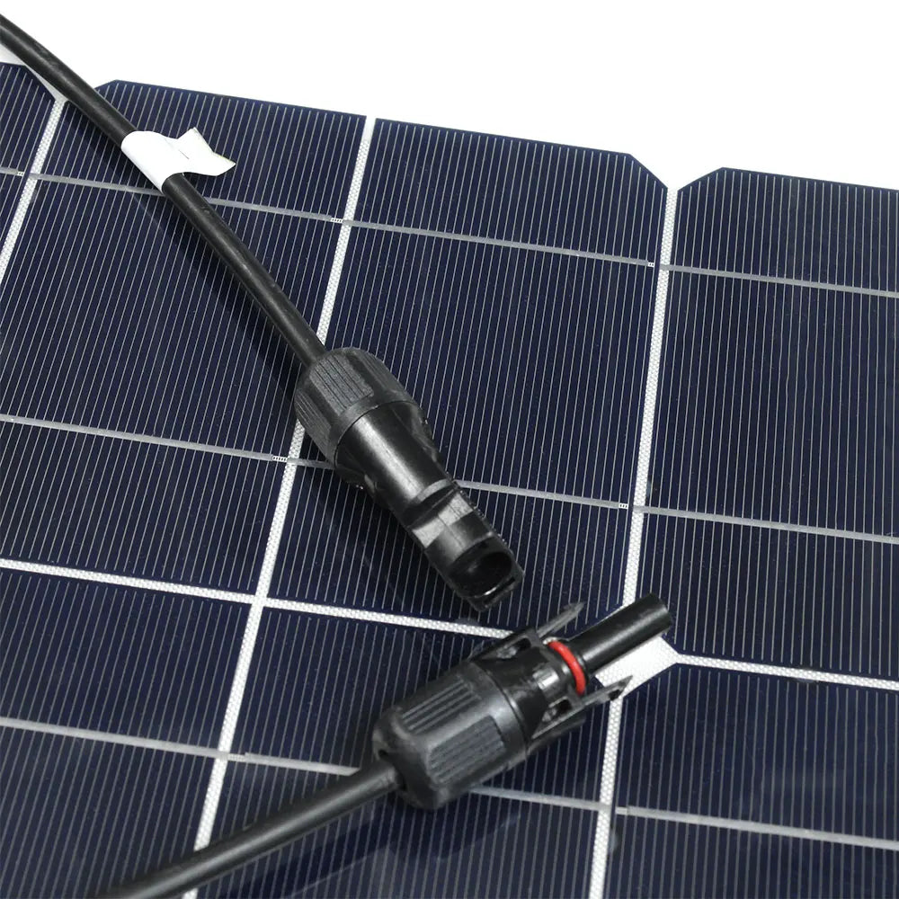 12v flexible solar panel, Includes a 1-meter cable with battery clips for connecting the controller to your battery.