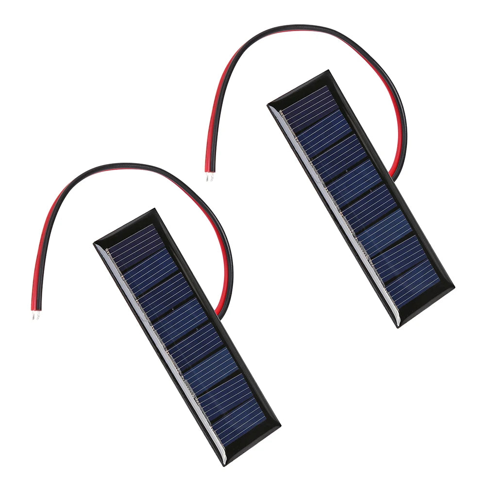Mini PET Solar Panel, Mini solar panel set with two polycrystalline cells, suitable for small projects and charging batteries.